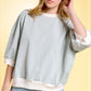 Shits Women’s Loose Fit Striped Short Sleeve Crew Neckline Top MCT7688
