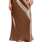 JDP4232-Dressy Satin Long Panel Silhouette Skirt