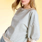 Shits Women’s Loose Fit Striped Short Sleeve Crew Neckline Top MCT7688
