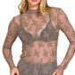 6343 Lace See-through Layering Top