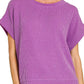 Raised Rib Cap Sleeve Top 8616Y