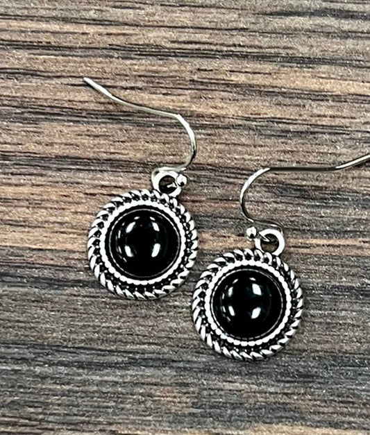 726524, 9mm Round Stone Earrings 736524