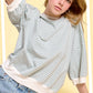 Shits Women’s Loose Fit Striped Short Sleeve Crew Neckline Top MCT7688