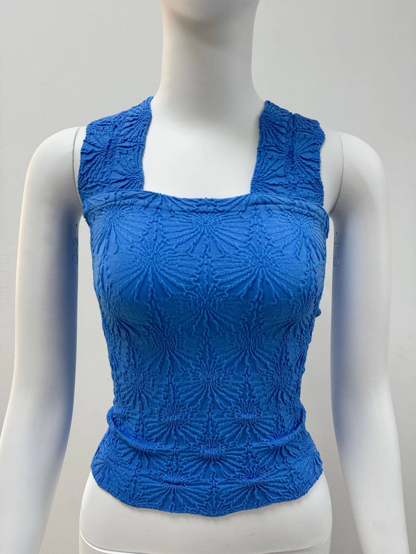TO1527 Jacquard Knit Tank Top