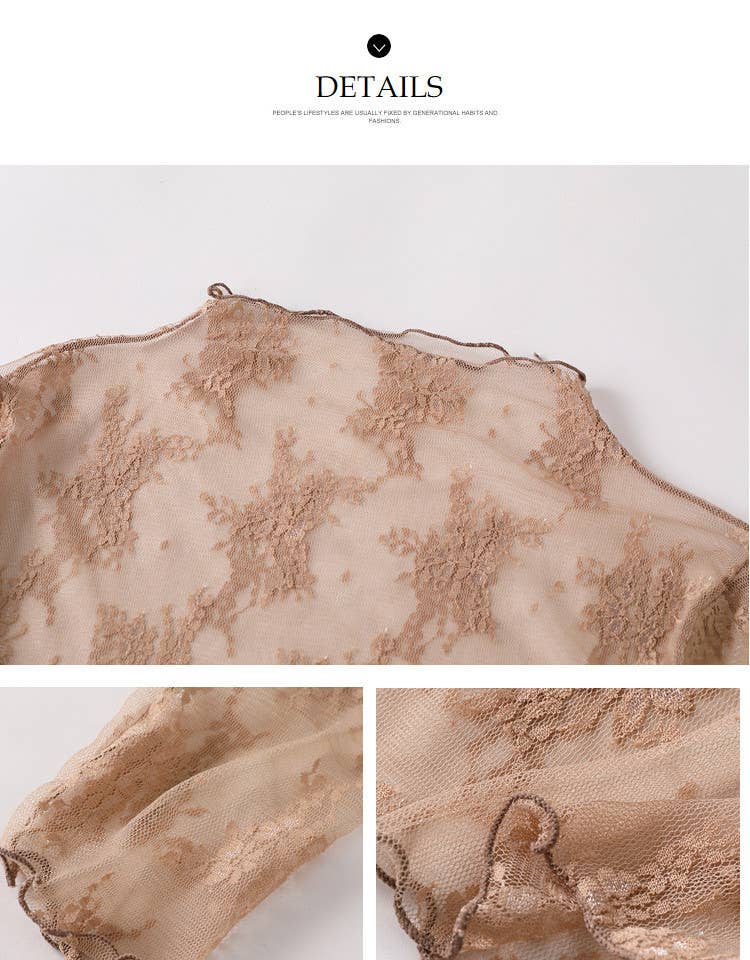 TO1034 Lace Mesh Top