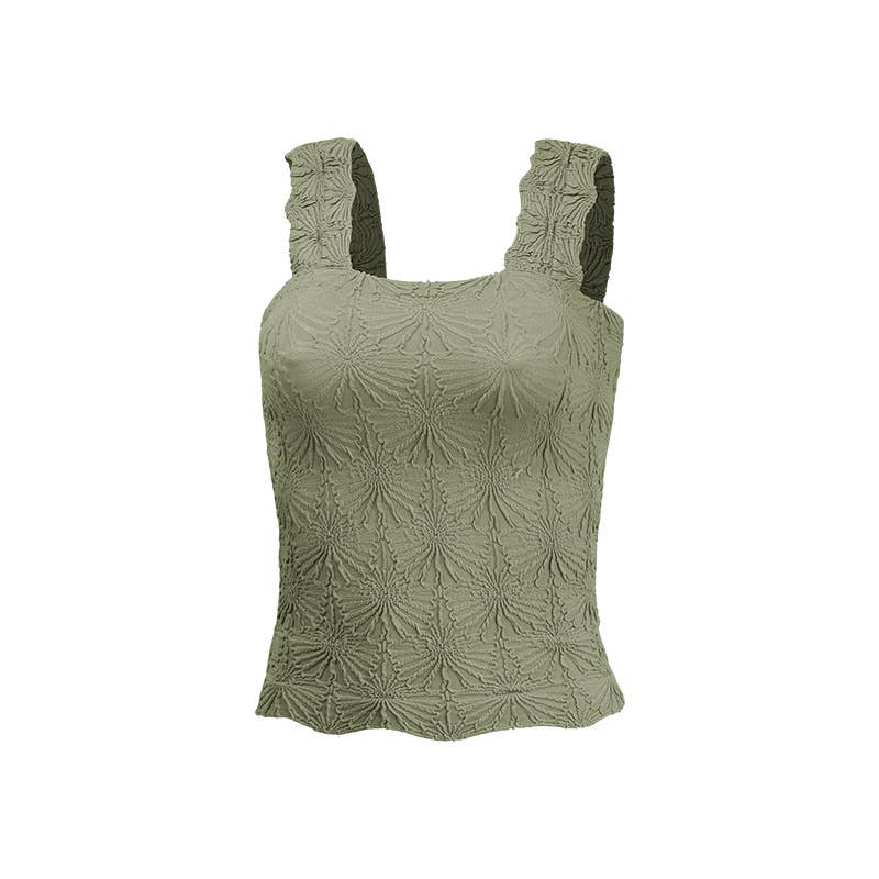 TO1527 Jacquard Knit Tank Top