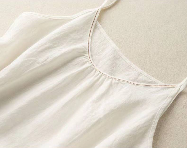 TO1185 Cotton Linen Camisole Tank Top
