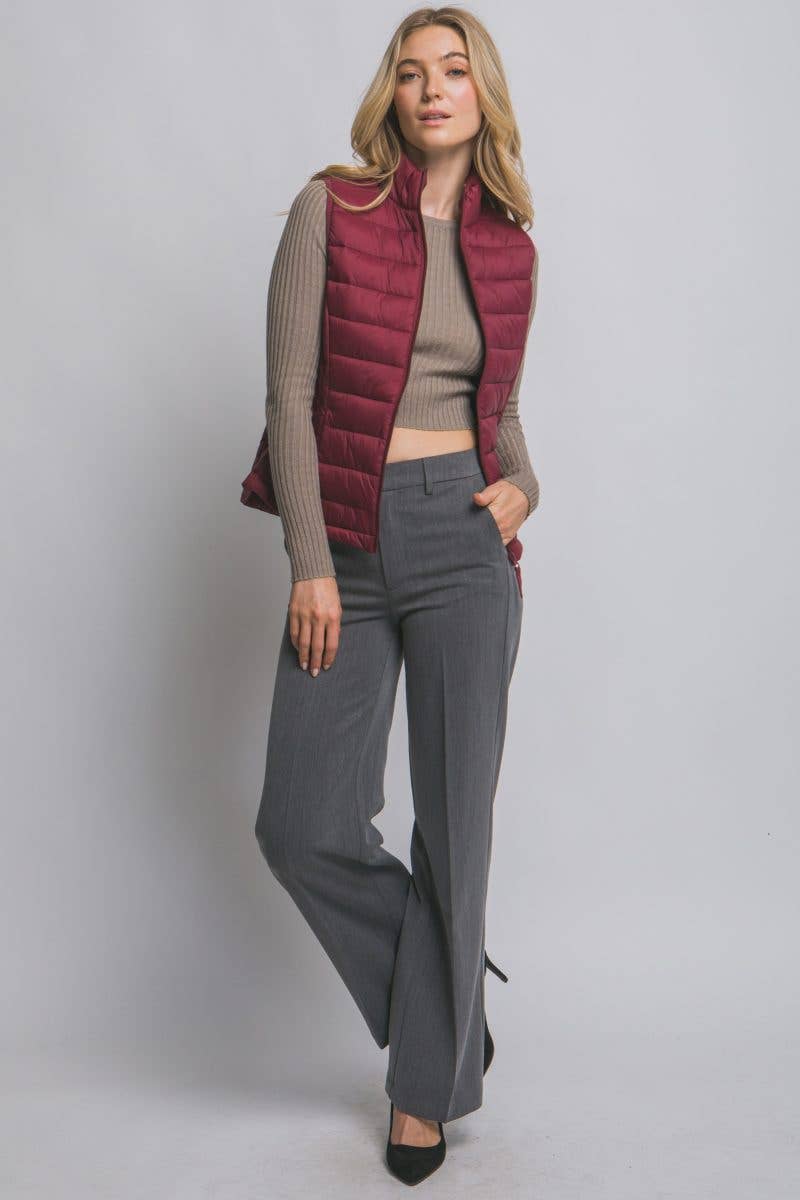 Outerwear Women;s Lightweight Down Packable Puffer Vest V5001