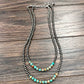 739545, Handmade 24" 2-strand Navajo Gemstone Necklace