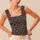 Floral Jacquard Seamless Tank Top JT1276