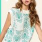 Outerwear Women’s Floral Sweater Vest MCS3587