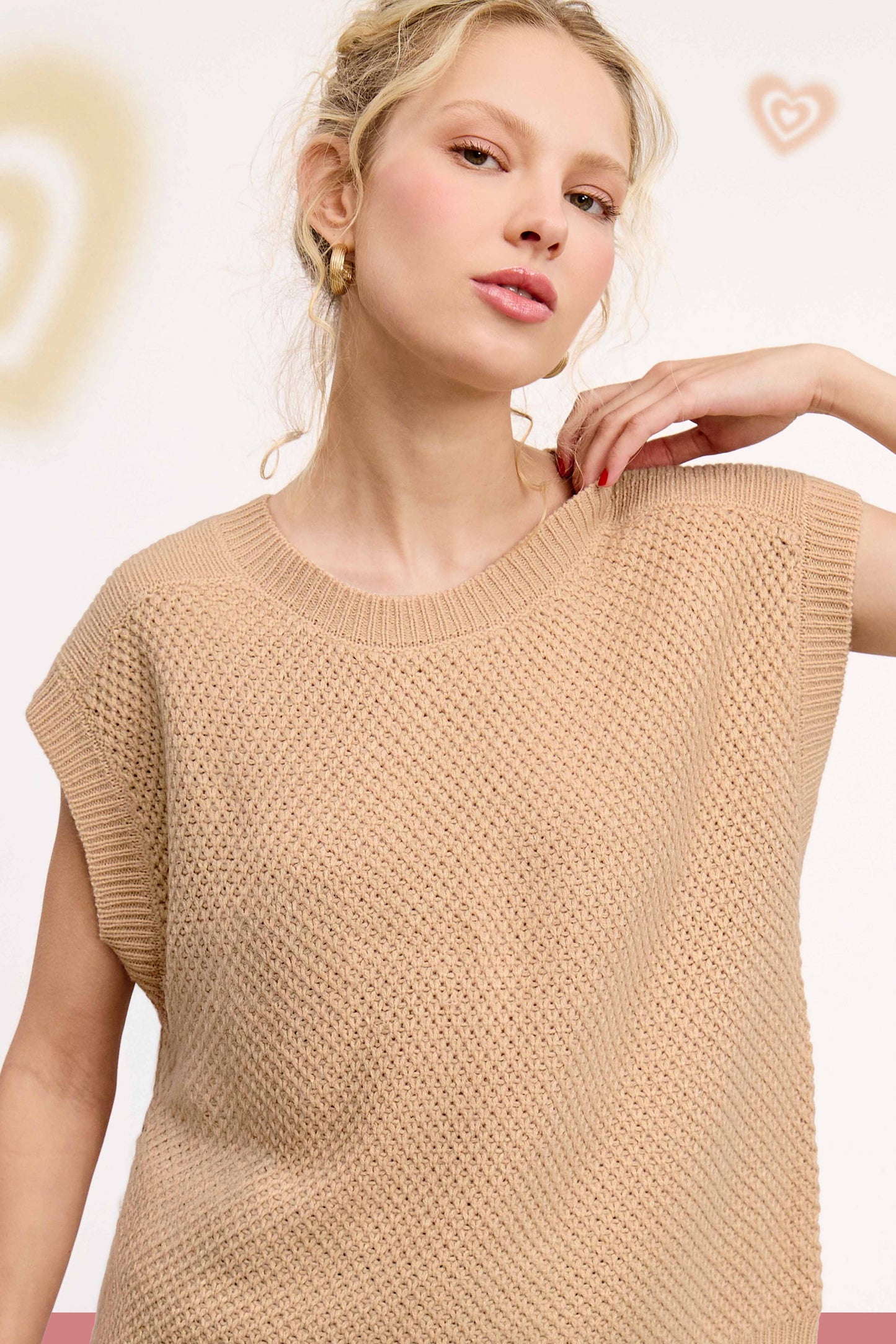 Knit Sweater Vest HDS3602 Outerwear Women’s