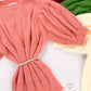 Soft Mohair Puff Short Sleeve Knit Top JCS3554