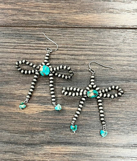 726160, Handmade 4mm Navajo Bow Earrings