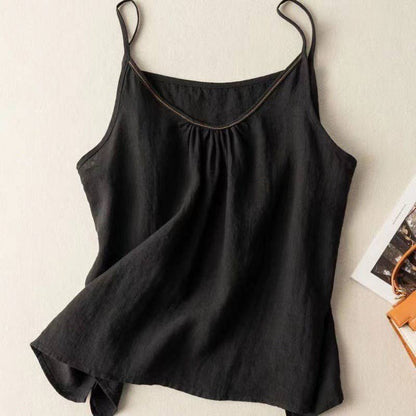 TO1185 Cotton Linen Camisole Tank Top