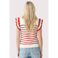 Outerwear Women’s STRIPED RUFFLE SLEEVE SWEATER 55961
