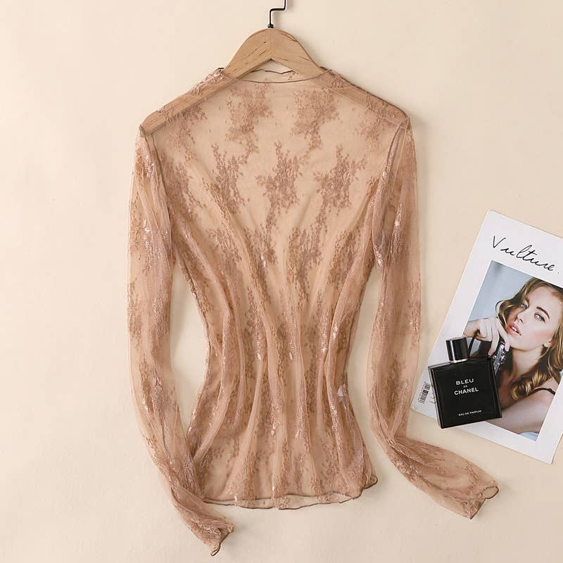 TO1034 Lace Mesh Top