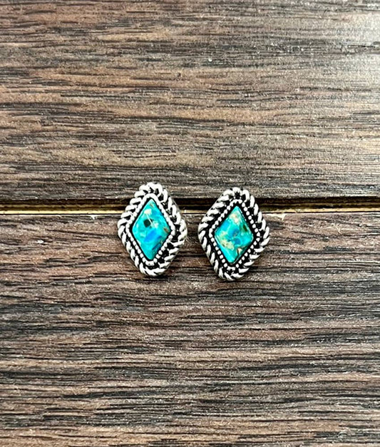 724796, 10mm Diamond Gemstone Stud Earrings