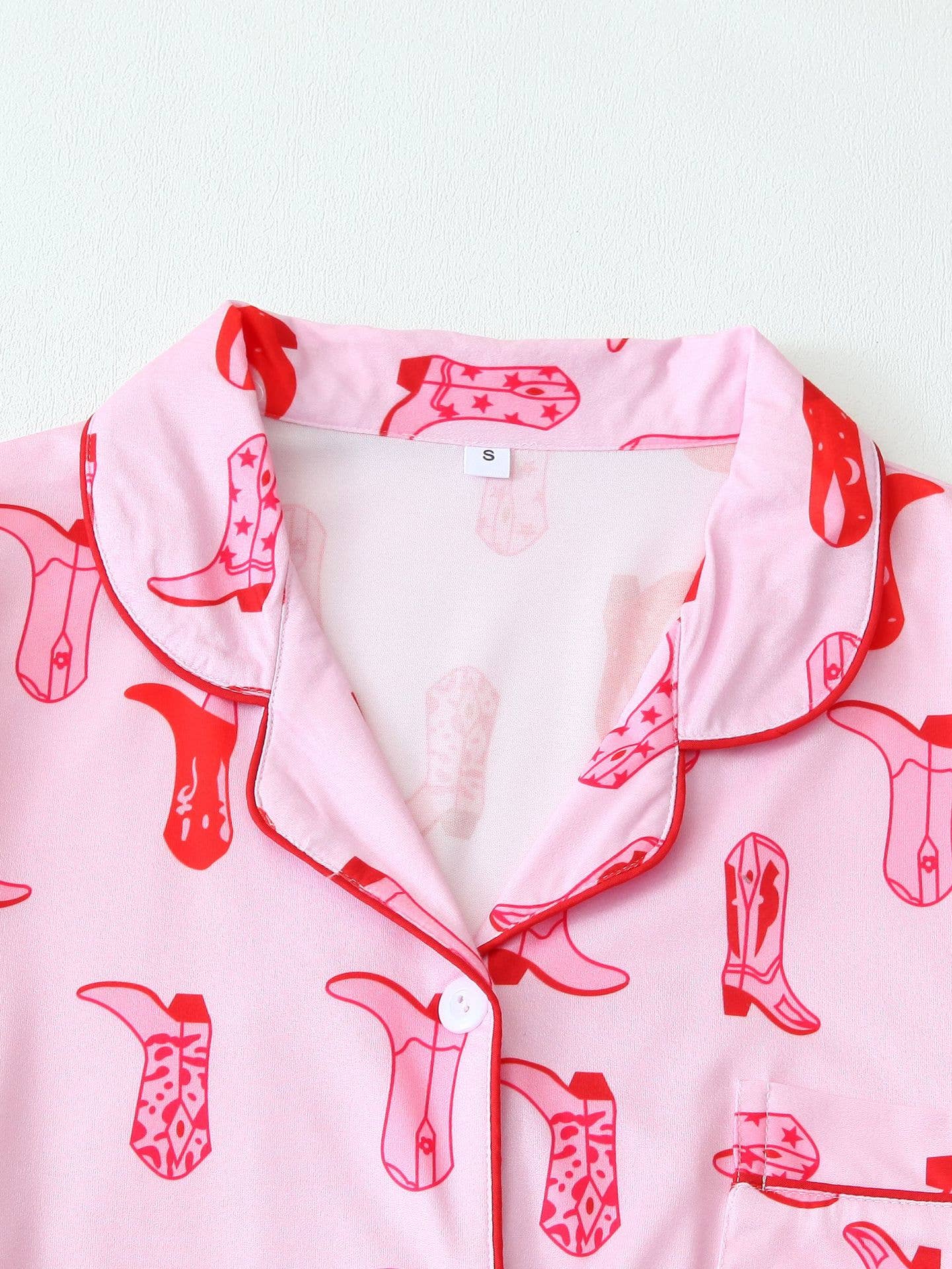 Women’s Pajama Set Boot Print  RCJW05768