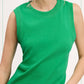 Shirts Women’s-Stretchy Basic Ribbed Sleeveless Crew Neck Tank Top HUT7340