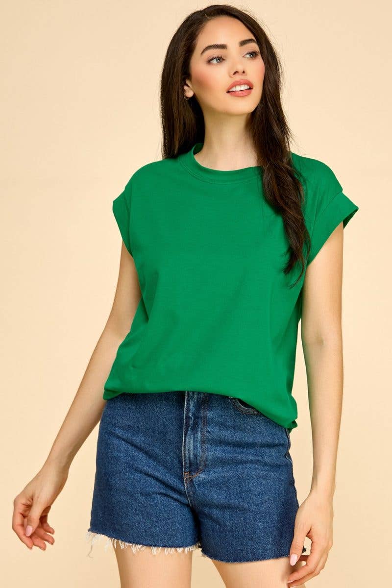 T1478D Short Sleeve Solid Top
