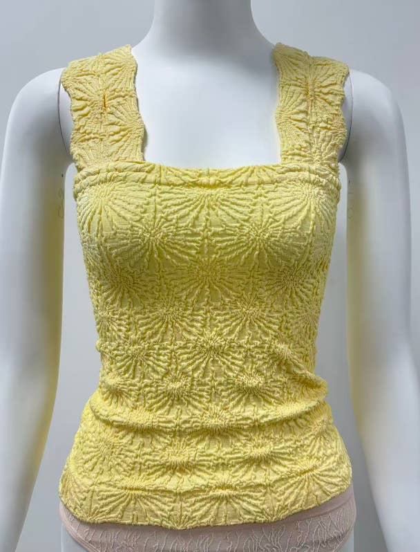 TO1527 Jacquard Knit Tank Top