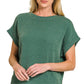 Raised Rib Cap Sleeve Top 8616Y