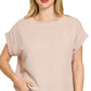 Raised Rib Cap Sleeve Top 8616Y
