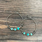 1.75" Hoop, Navajo Square Gemstone Earrings 726235 jewlery