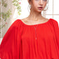 HAT7501 Breathable Fabric Off Shoulder Balloon Sleeve Top Women’s Shirts
