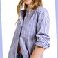 SRT7903-Stripe Button Shirt