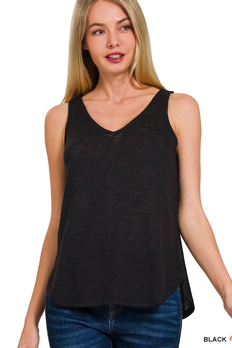 Shirts Women’s V Neck Sleeveless Cami Top HT-2358YV