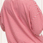 Shits Women’s Loose Fit Striped Short Sleeve Crew Neckline Top MCT7688