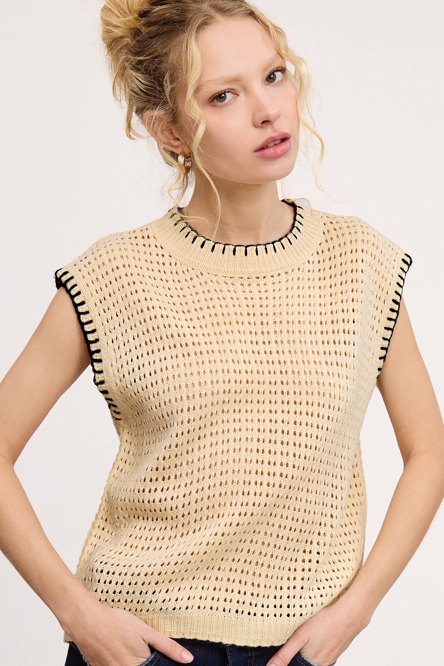 Sweater Vest MDS3597 Outerwear women’s