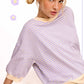 Shits Women’s Loose Fit Striped Short Sleeve Crew Neckline Top MCT7688