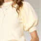 Soft Mohair Puff Short Sleeve Knit Top JCS3554