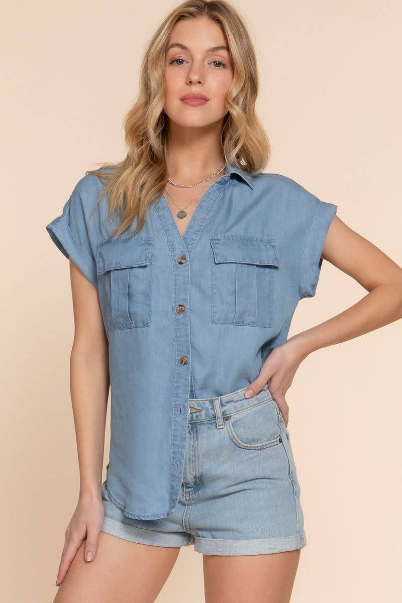 Dolman Short Slv Tencel Shirt A1G-T13802