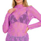 6343 Lace See-through Layering Top