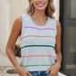 Shirts Women’s LDC Striped Round Neck Knitted Sweater Tank LD2771402