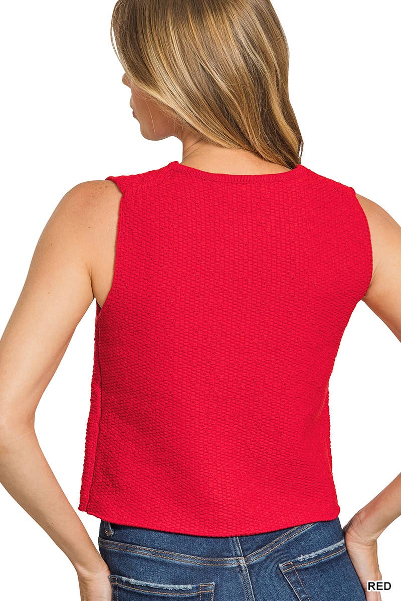 Tie Front Sweater Vest shirt