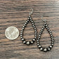 725450, Handmade Graduated Polish Navajo Bead Earrings