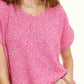 MCS3580-Soft Lightweight Loose Fit Textured Pullover Sweater