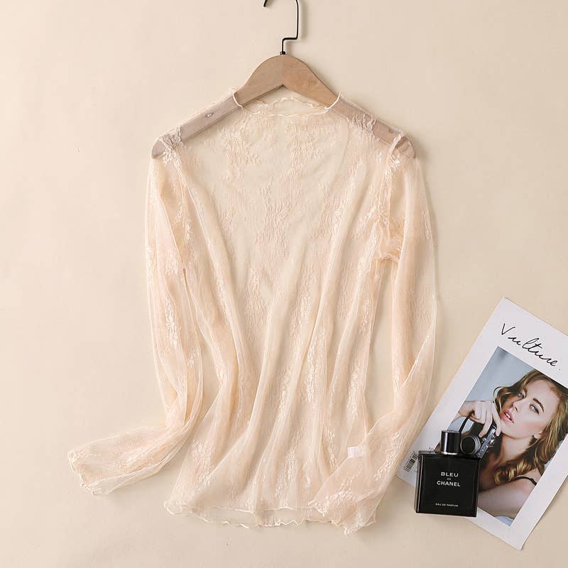TO1034 Lace Mesh Top