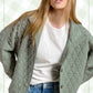 Outerwear Women’s Oversized Soft Quilted Button Down Jacket JKT1787