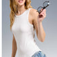 Shirts Women’s Basic Ribbed Knit Longline Tank Top JDT7724