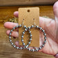 Hoops Sterling Silver Pearls earrings 6 and 3 mm
