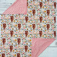 Baby Pink Cows Flower Blankets