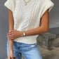 Outerwear Cable Knit Turtleneck Vest TO1830, CWOSWSL0141
