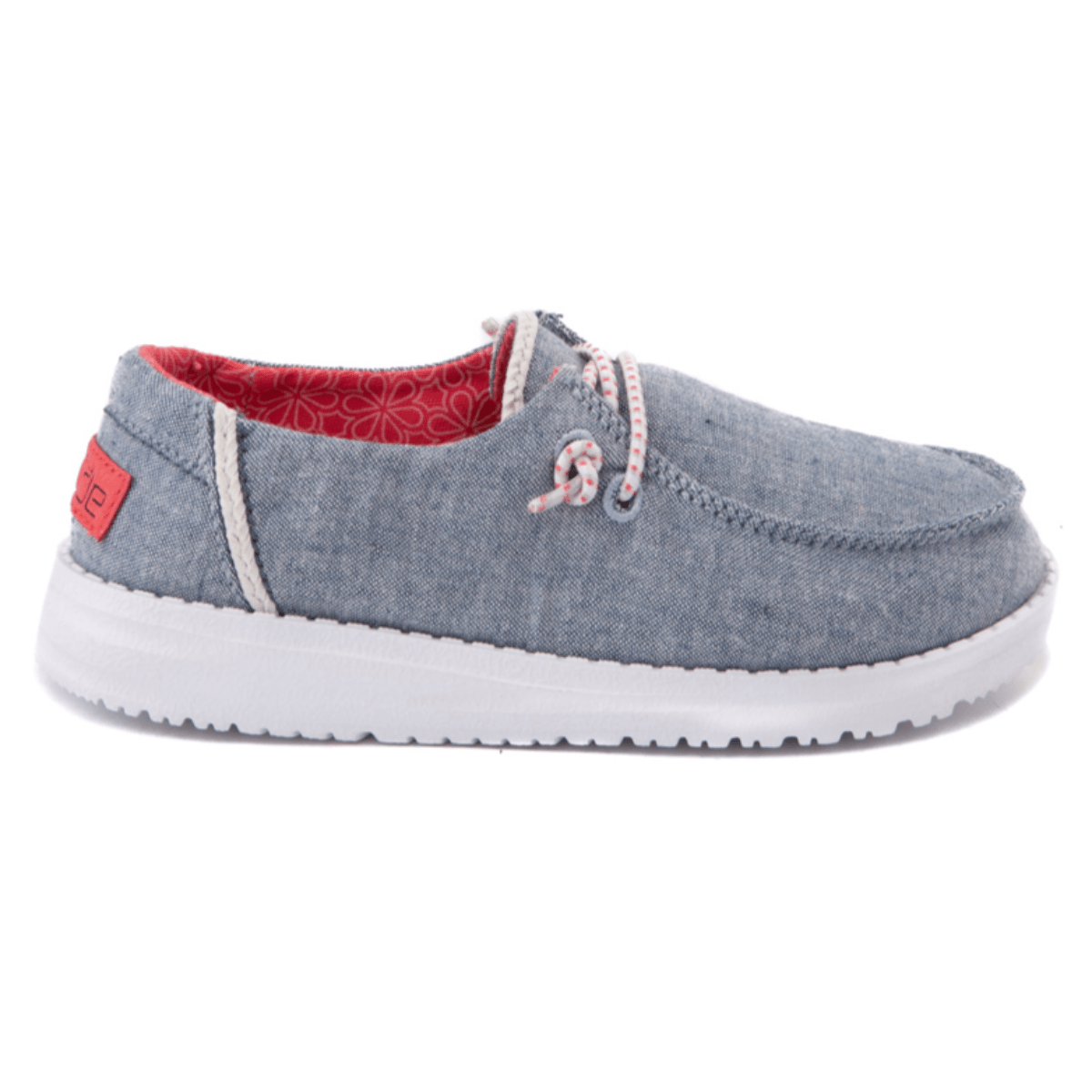 Shoes Kids Hey Dude Wendy Youth Chambray Braid 130125704