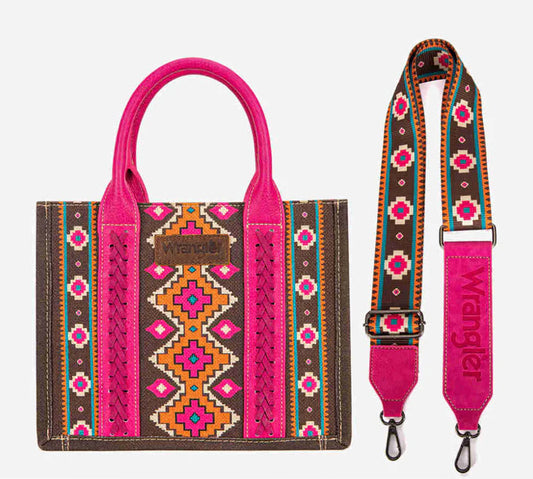 Purses Wrangler Allover Aztec Canvas Pink